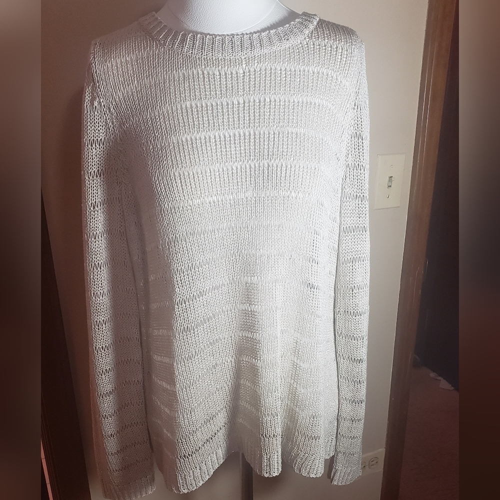 Lane Bryant Silver Sweater Size 14/16